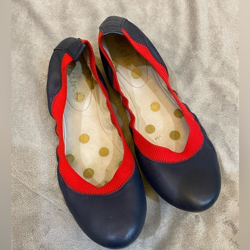 Boden Hertie Flexi Leather Ballet Women Size 6.5
